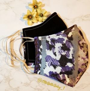 Leopard Face Mask Filter Reversible 3 Layers Reuse